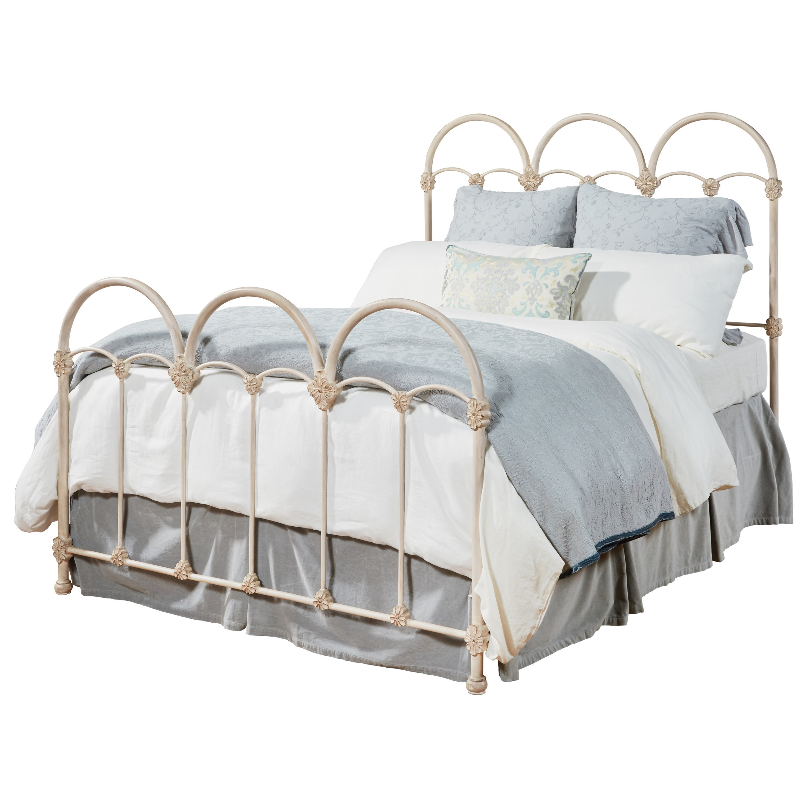 Lovely Iron Beds Part - 12: Magnolia Home By Joanna Gaines French Inspired Queen Rosette Iron Bed - Item Number: 3070467G