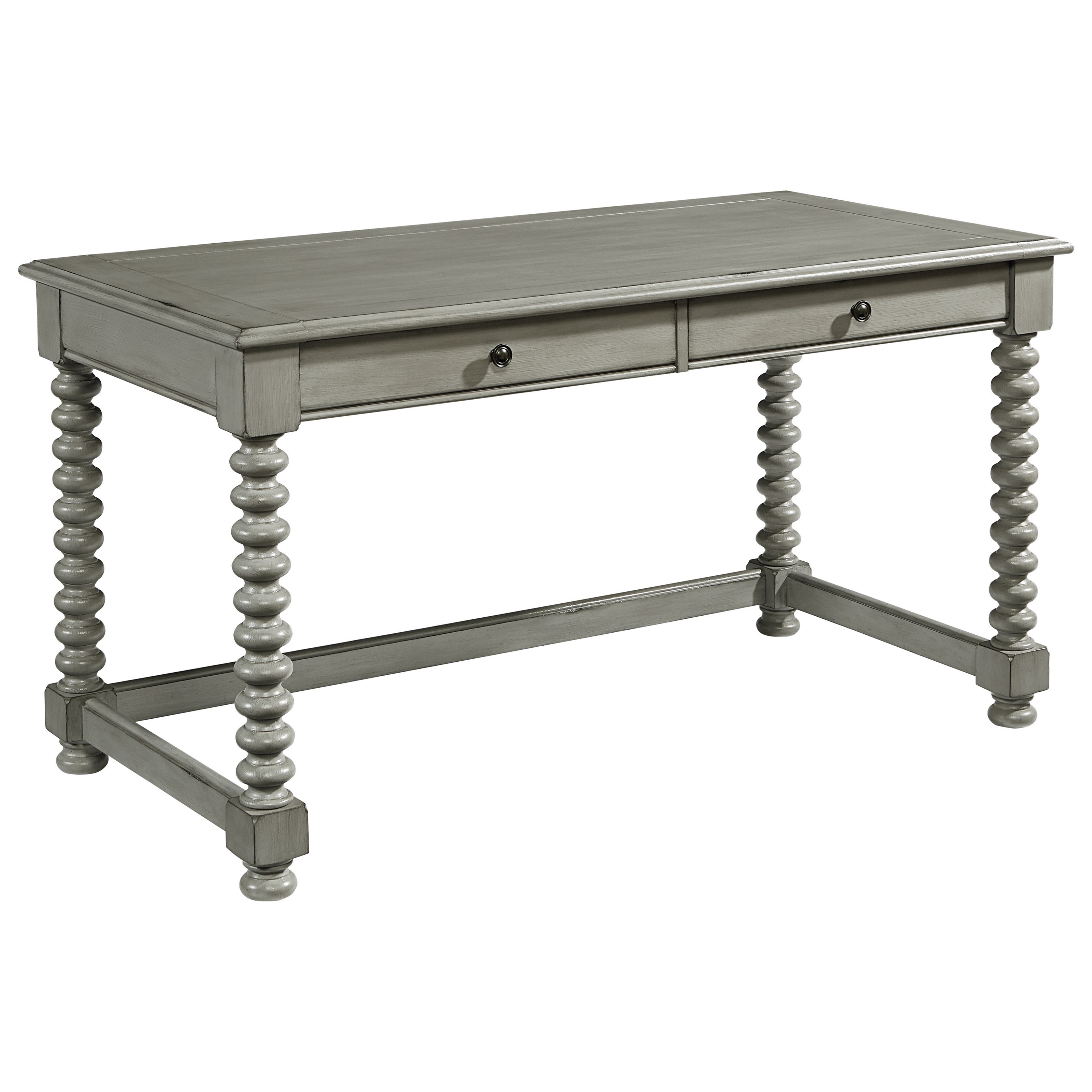 Magnolia Home by Joanna Gaines Traditional Dove Grey Desk with Spool