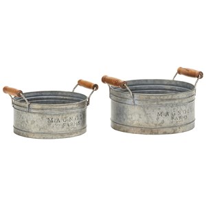 Magnolia Home by Joanna Gaines Accessories Round Metal Tray Set