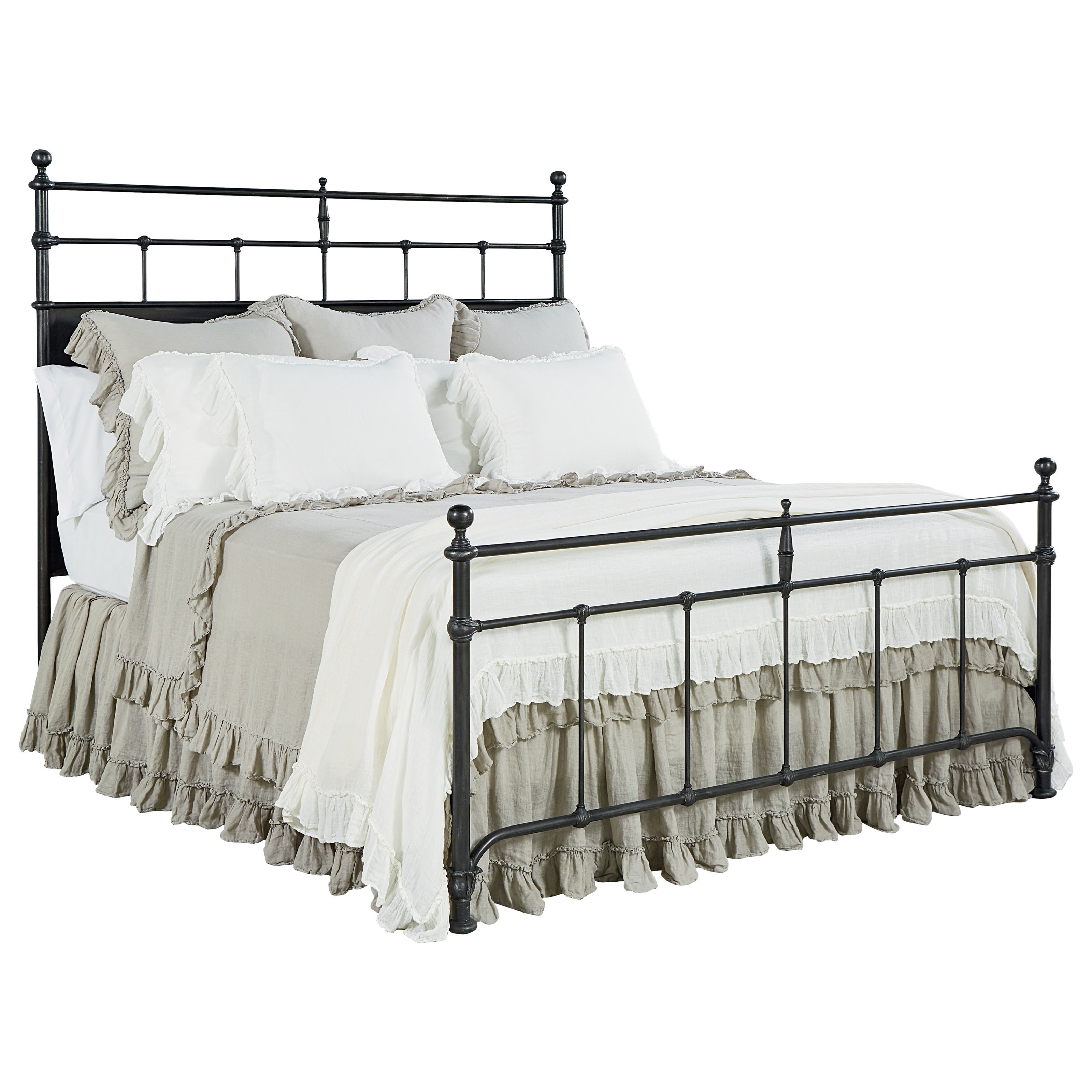 Magnolia Home By Joanna Gaines Traditional Queen Vintage Metal Queen Trellis Bed Traditional