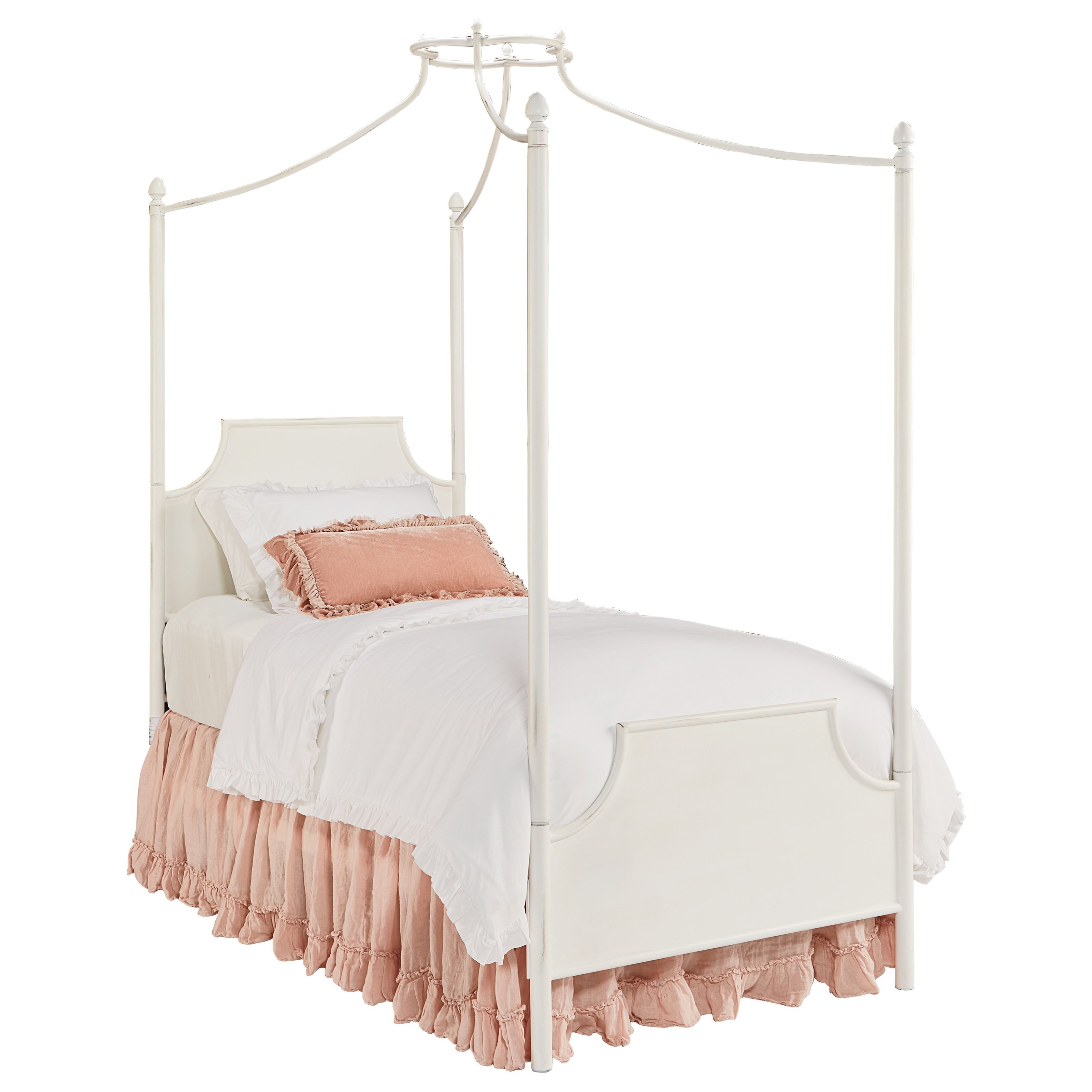 Magnolia Home By Joanna Gaines Traditional Manor Metal Twin Canopy Twin Canopy Bed
