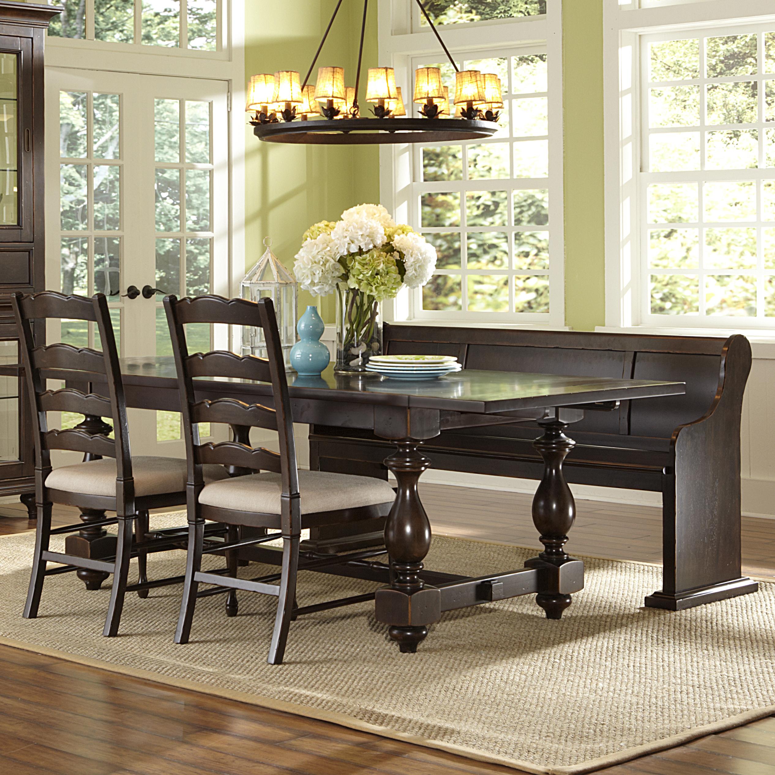 magnussen home loren 4 piece table bench and chair set item number d2470 - Magnussen Dining Room Furniture magnussen home loren 4 piece table bench and chair set item number d2470 - Magnussen Dining Room Furniture