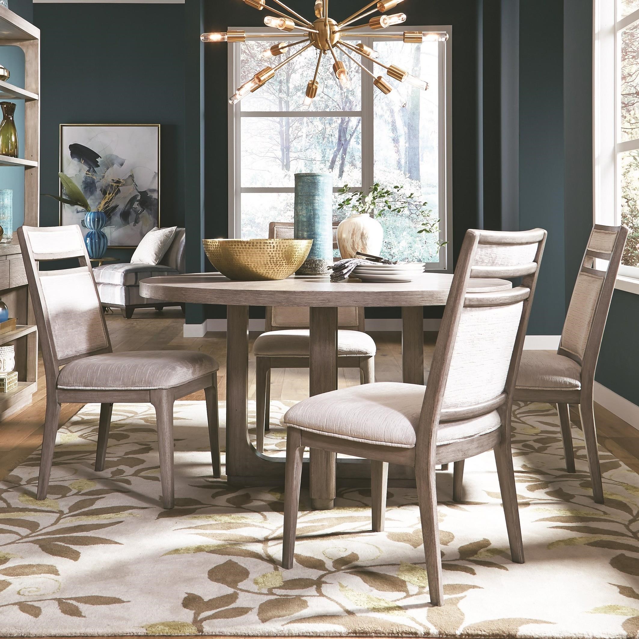 Pacifica Round Dining Table And Chair Set For Four By Magnussen Home At Reeds Furniture