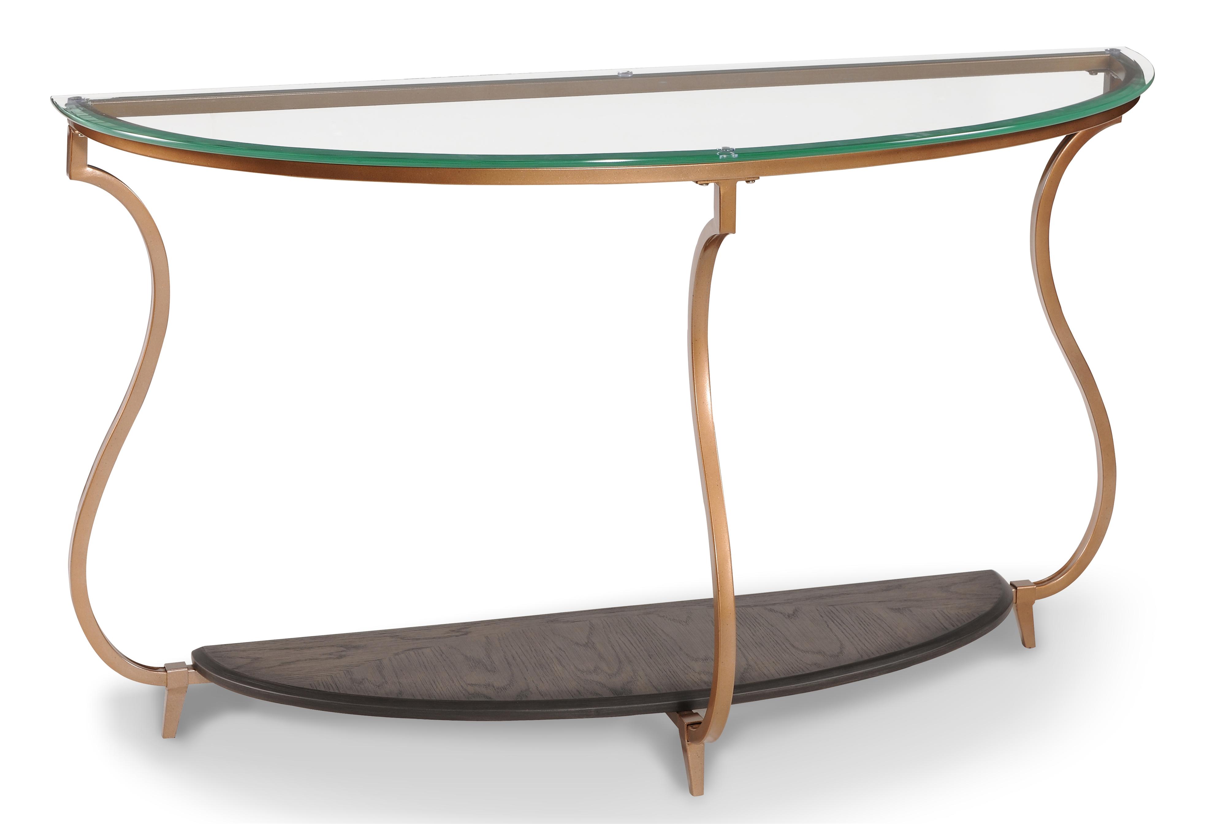 Magnussen Home Rachel Transitional Demilune Sofa Table With Gold Magnussen Home Rachel Transitional Demilune Sofa Table With Gold Finished Legs And Gl Top Ahfa Dealer Locator