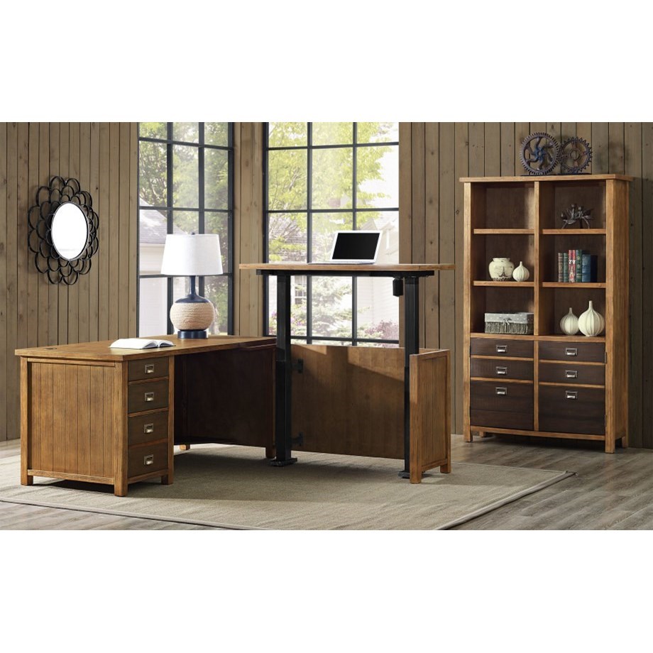 Martin Home Furnishings Heritage L-Shaped Desk with Stand Up Return | Powell's Furniture and ...
