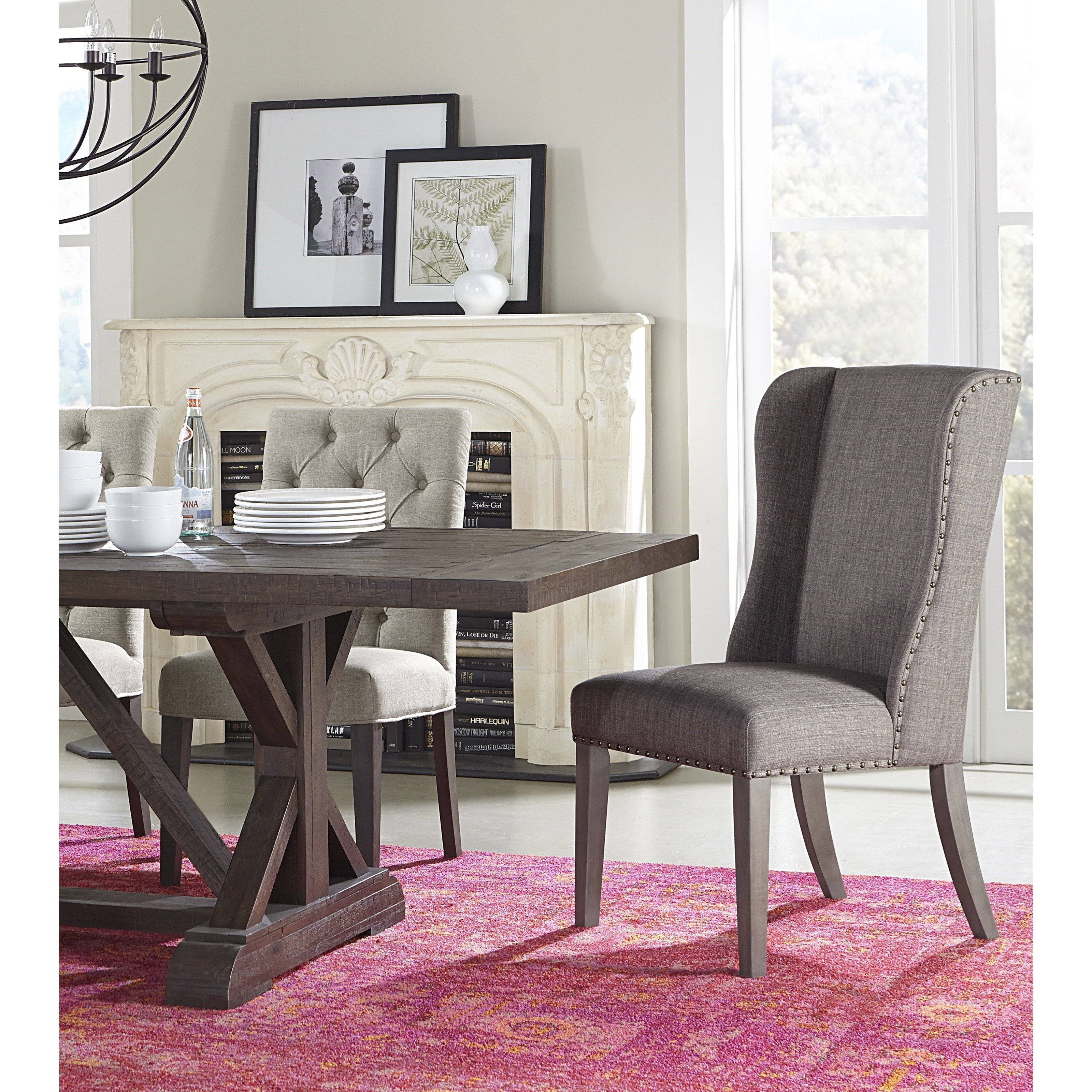 Modus International Crossroads Alex Upholstered Wingback ...