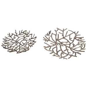 Moe's Home Collection Decorative Accessories Twig Platter In Nickel Finish