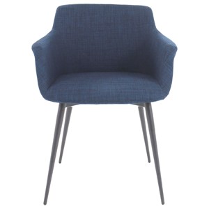 Moe's Home Collection Dining Chairs Ronda Upholstered Arm Chair with Steel Legs