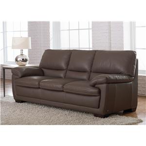 Natuzzi Editions Becker Furniture World Twin Cities Minneapolis Leather Stationary Sofa