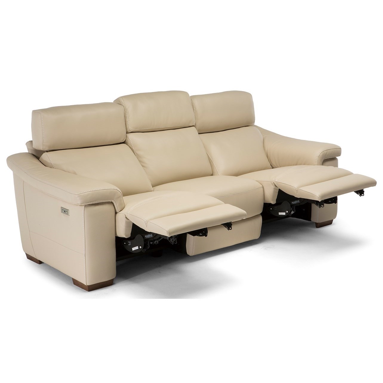 Natuzzi Editions Giulivo Casual Power Reclining Sofa with USB Port