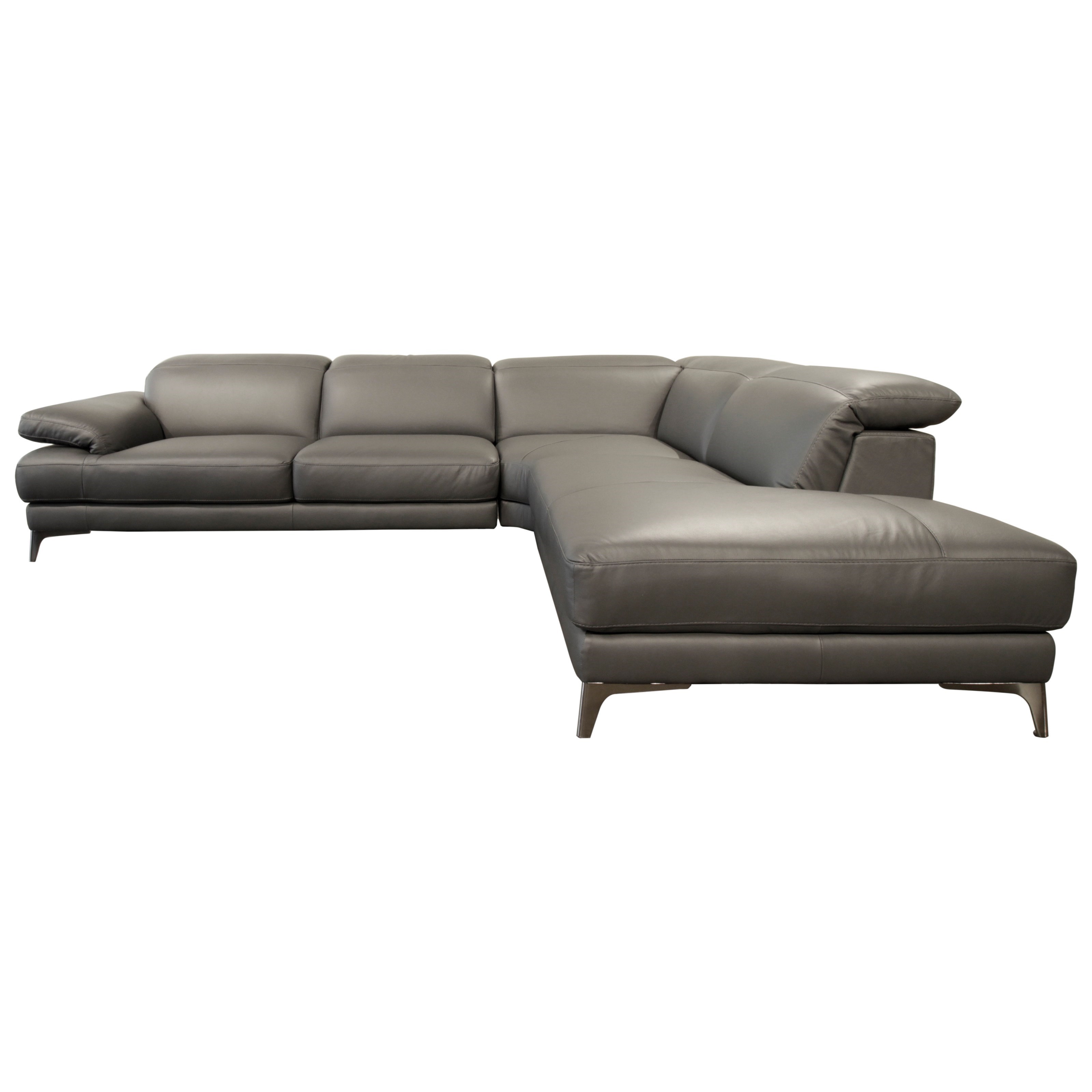 Natuzzi Editions Speranza Contemporary 3 Piece Sectional with Adjustable Headrest Sadler's