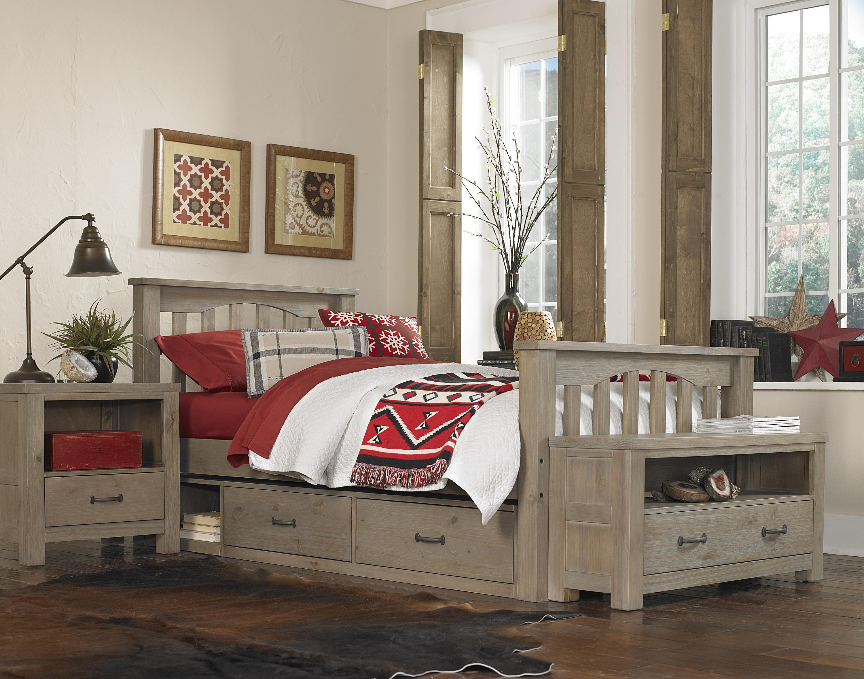 NE Kids Highlands Mission Style Twin Harper Bed with Wide Plank