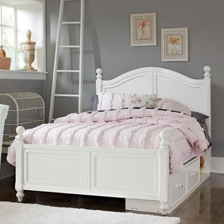 Ne Kids Lake House Full Bed With Arched Headboard And Underneath Full Payton Arch Bed Storage Unit