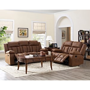 New Classic Rutherford Power Recline Sofa & Loveseat Set