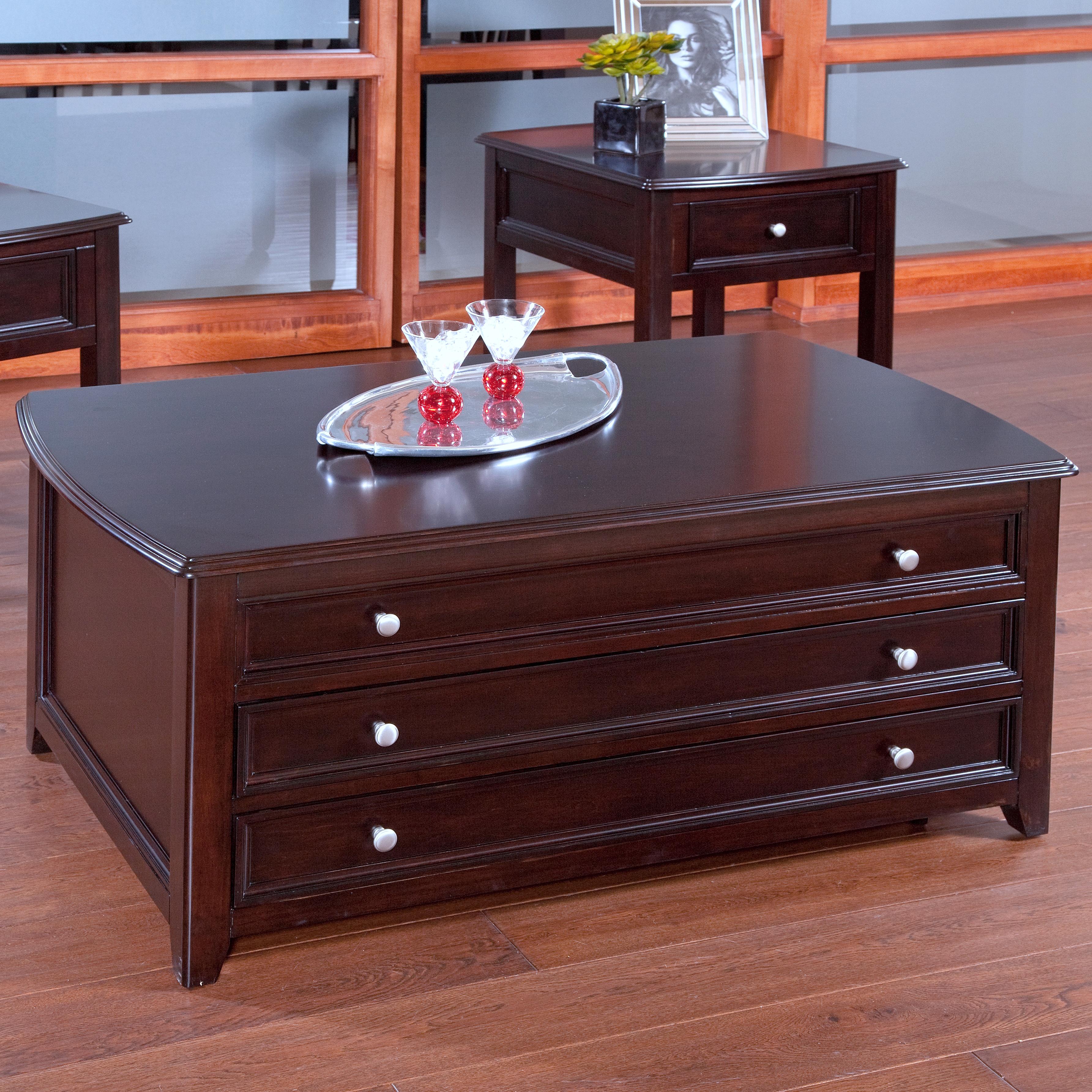 New Classic Ventura 30-700-15 Lift-Top Cocktail Table with Side Storage Drawers | Del Sol ...