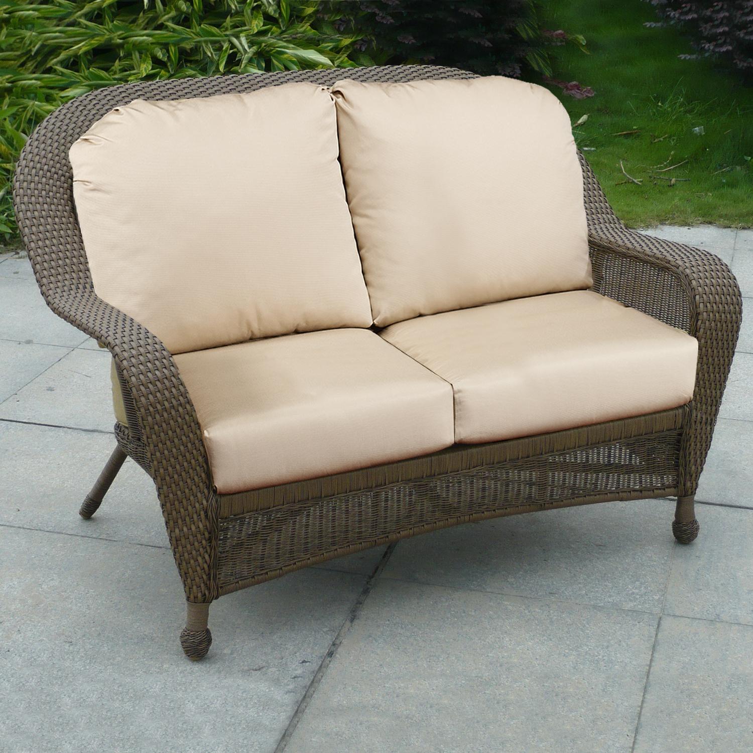 NorthCape International Winward Cocoa Woven Deep SeatOutdoor Loveseat w