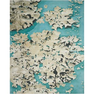 Nourison Prismatic 5'6" X 7'5" Aqua Rug