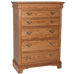 Oakwood Industries Crowley Furniture Mattress Kansas City Area 5 Drawer Chest With Bracket Feet And Hidden Storage
