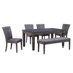 Offshore Furniture Source Fillmore Fillmore Dt 2db 2sc 5 Piece Dining Set With 2 Benches Sam Levitz Furniture Table Chair Set With Bench
