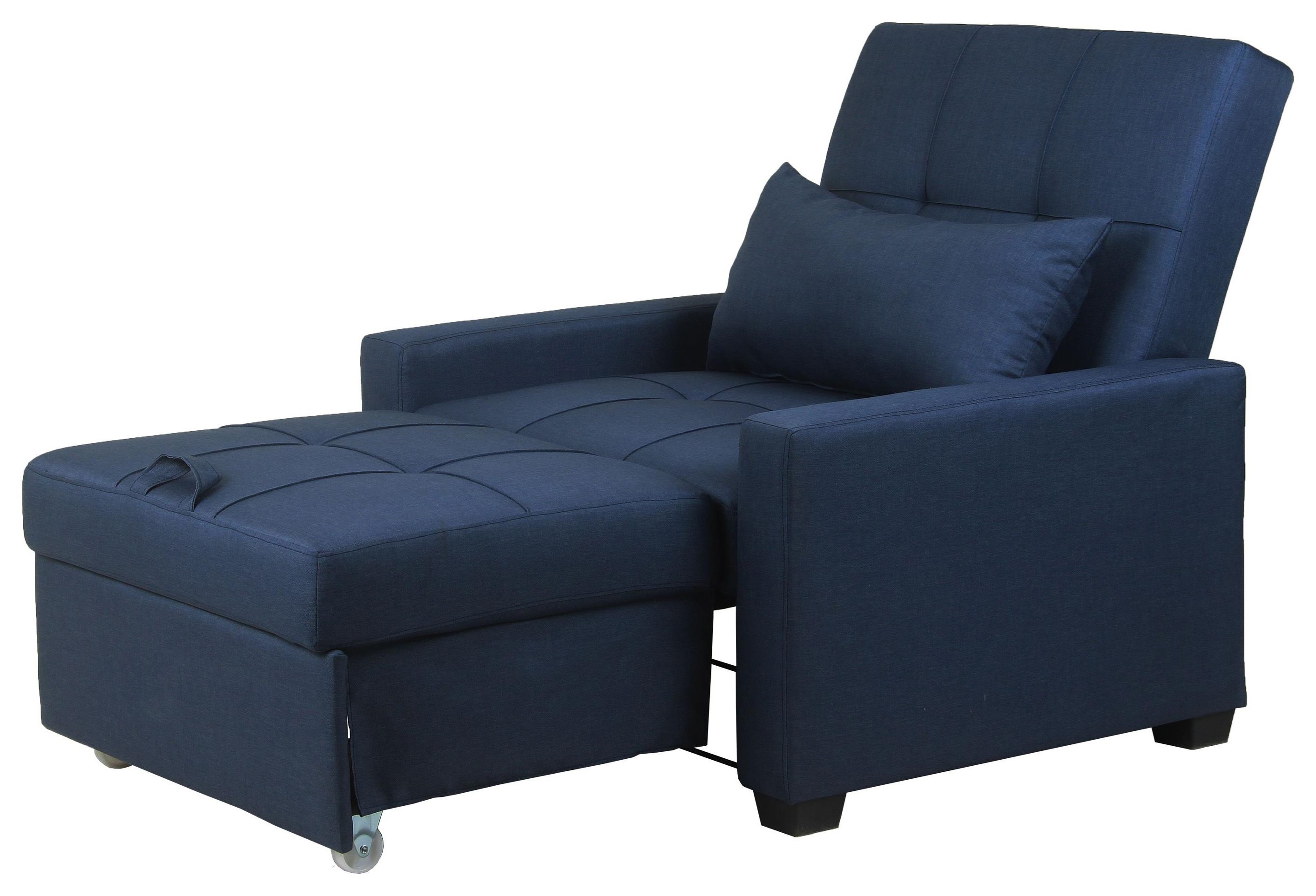Offshore Furniture Source Sleepers R3483-ART DECO Blue Denim Folding Sleeper Chair | Sam Levitz ...