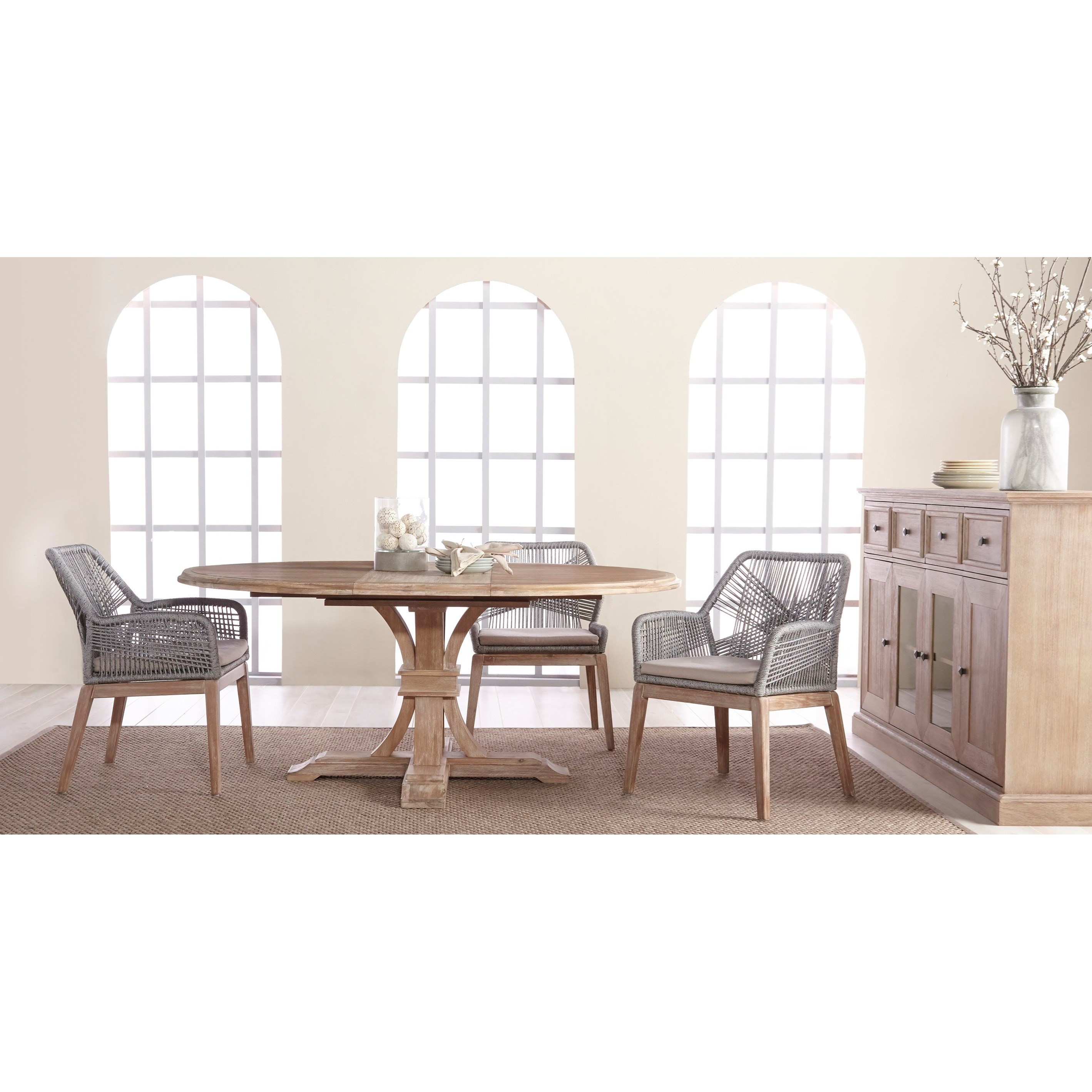 Orient Express Furniture Wicker 6809KD.PLA/LGRY Loom Rope ...