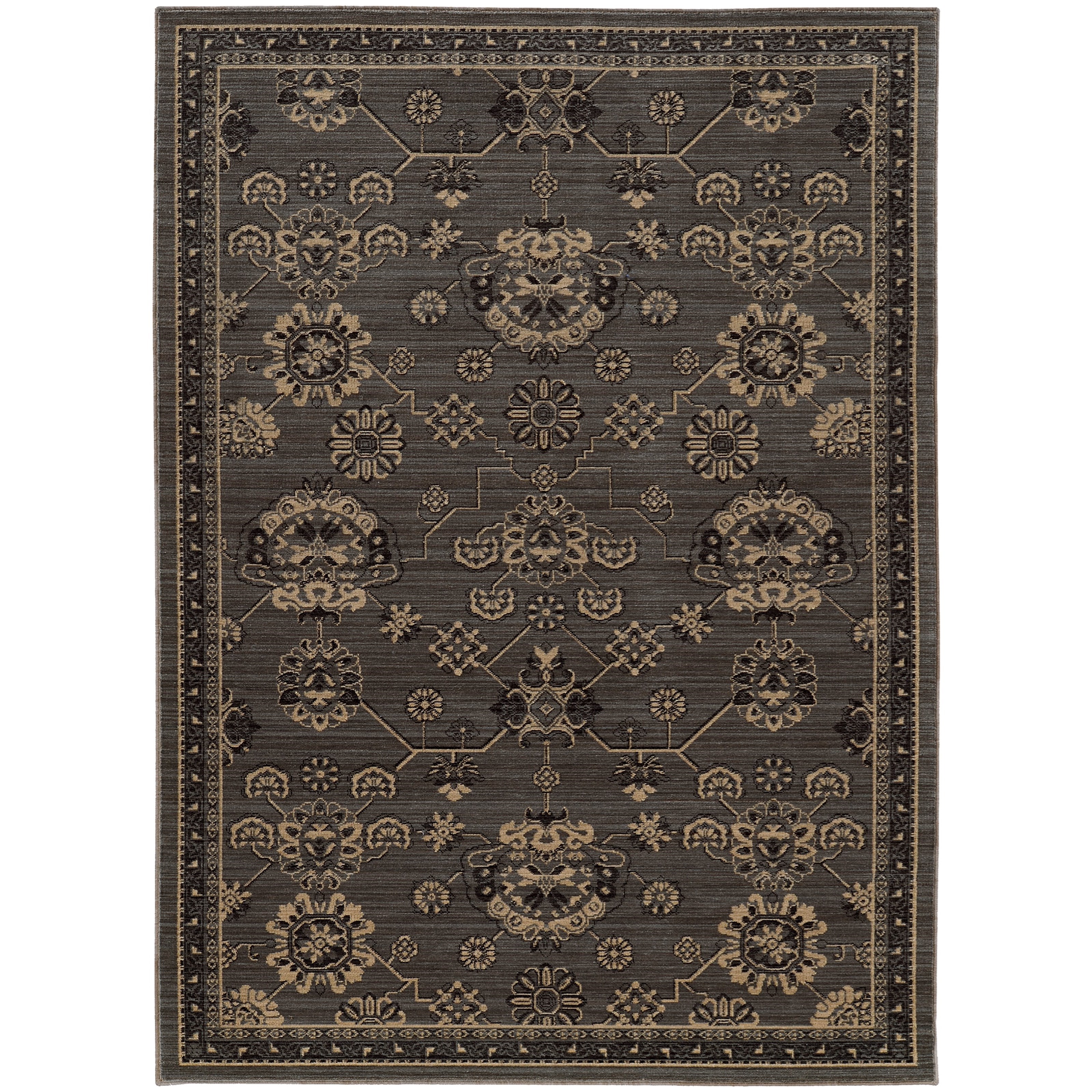 Foundry 7'10" X 10'10" Traditional Grey/ Charcoal Rectangle Rug Rotmans Rugs