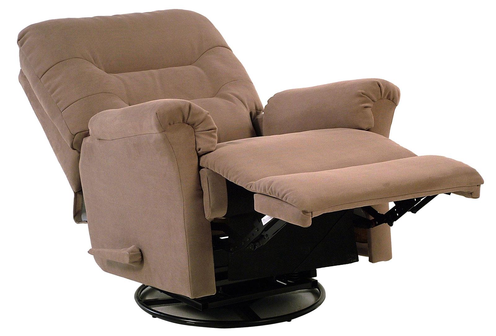 Mila Swivel Rocker Recliner with ChannelTufted Back Rotmans Three