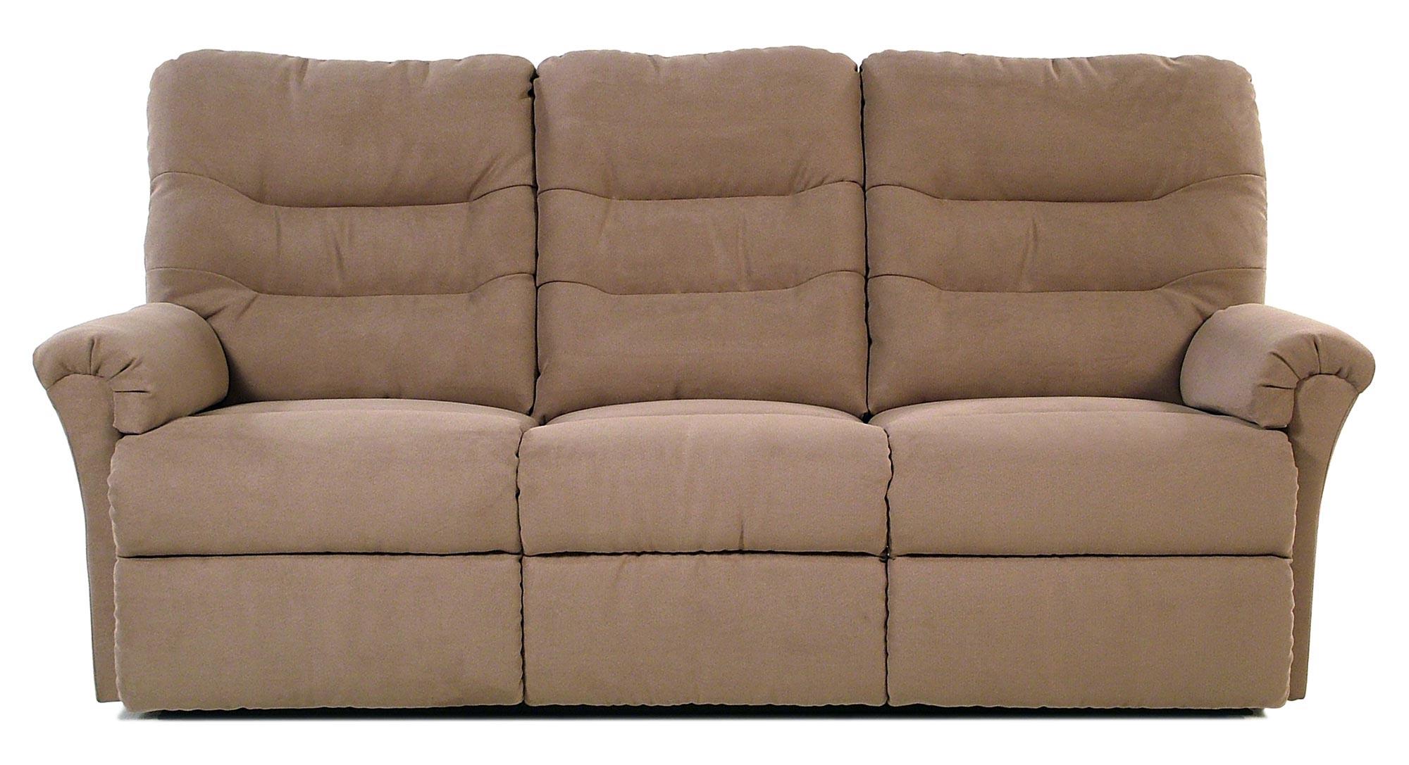 Mila Sofa Recliner with ChannelTufted Back Rotmans Reclining Sofa