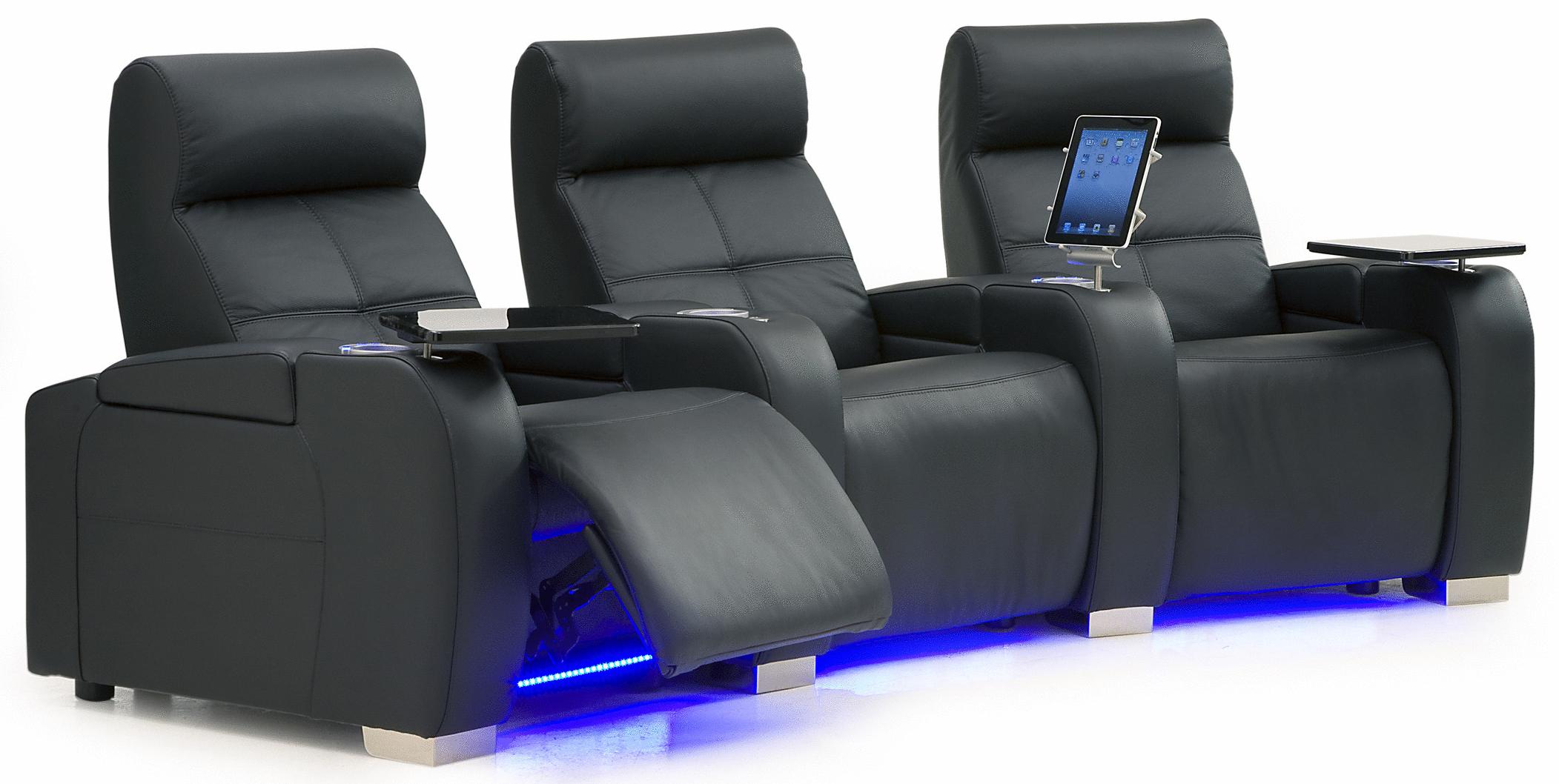 Palliser Indianapolis Contemporary 3Person Manual Theater Seating with