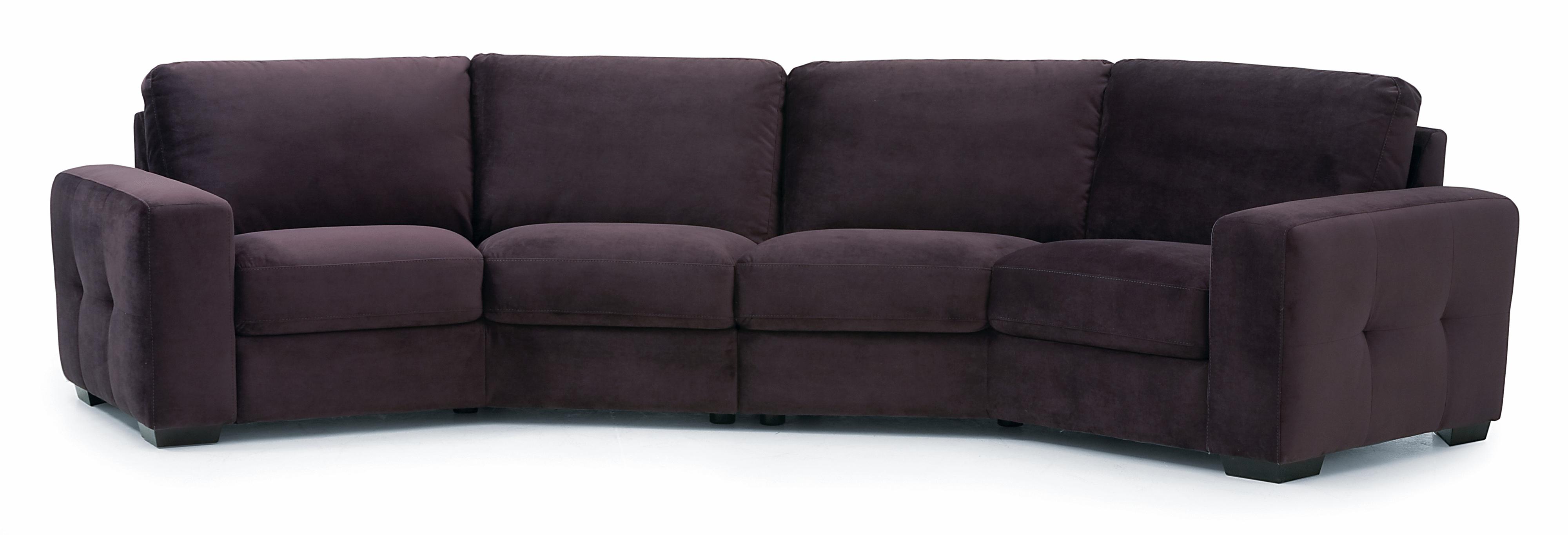 Palliser Push Contemporary Four Seater Sectional Sofa with Button