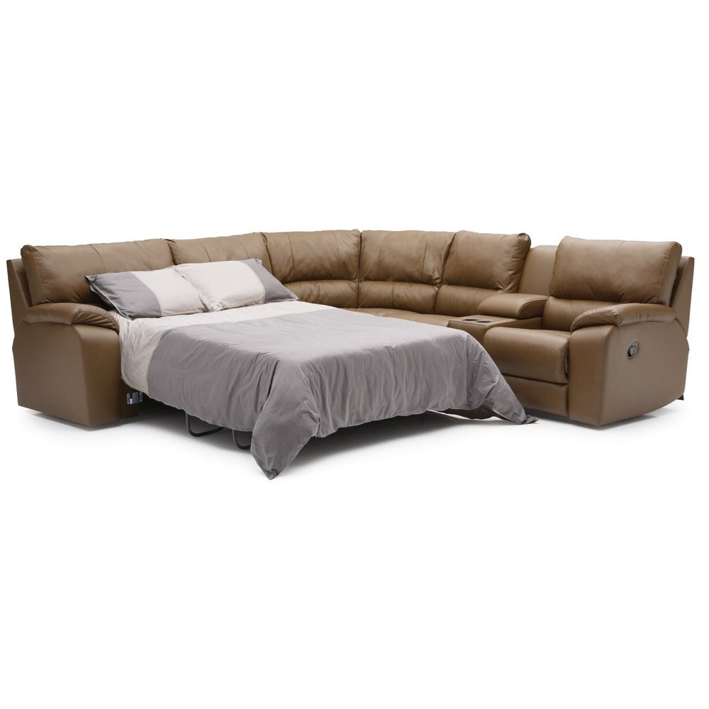 Shields Casual Manual Reclining Sectional With Laf Sofabed