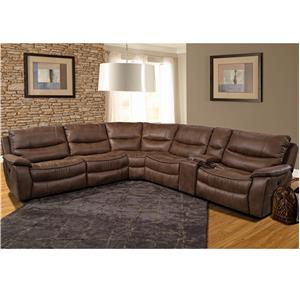 Reclining Sectional Sofas Ohio Youngstown Cleveland Pittsburgh Parker Living Remus Casual Sectional Recliner