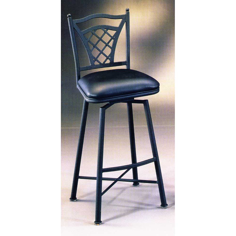 Pastel Minson Waverly Lattice Back Metal Swivel Barstool Find Your