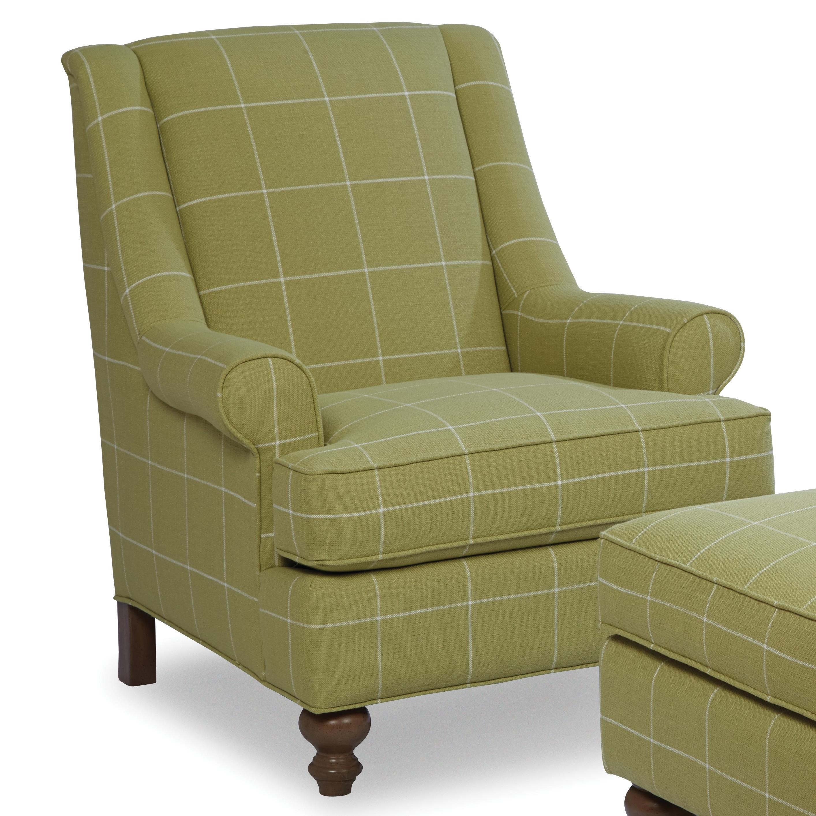 Paula Deen by Craftmaster Paula Deen Upholstered Accents Traditional Chair with Modified Wing ...