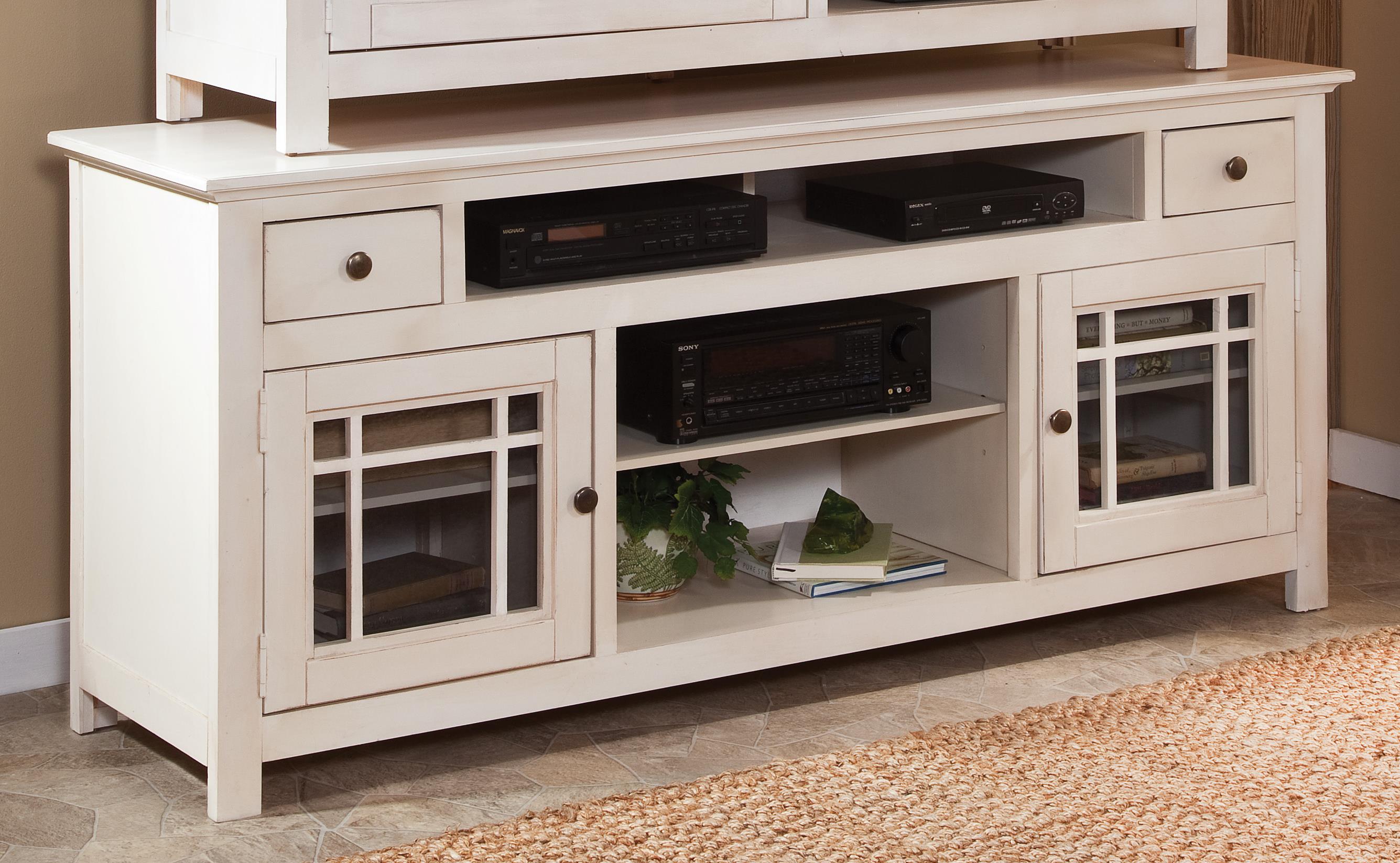 Progressive Furniture Emerson Hills 74 Tv Console With 2 Gl 74