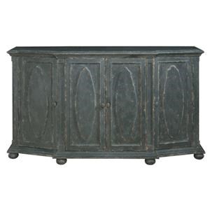 Pulaski Furniture Accents Black Distressed Cabinet with Hidden Wine Bo