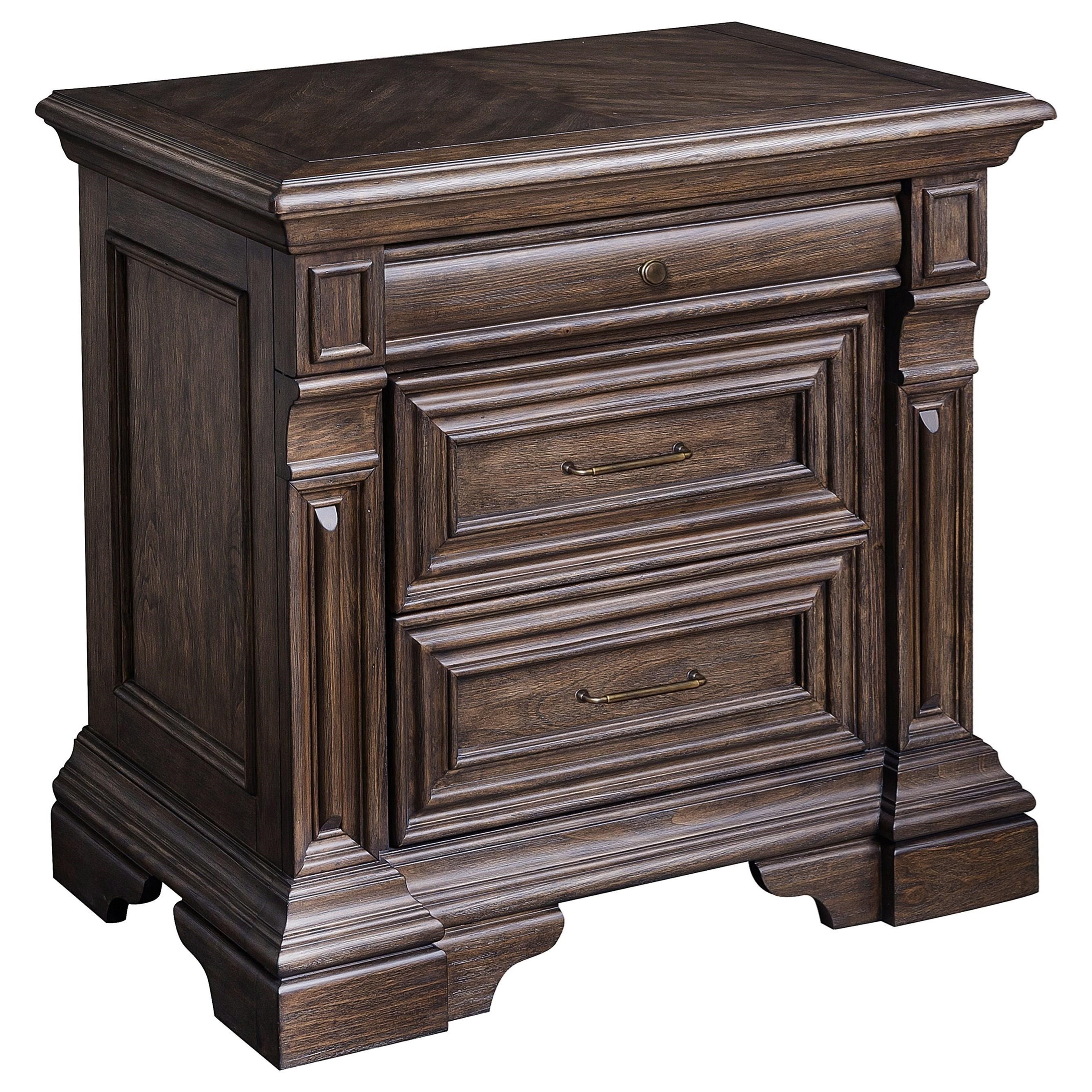 Pulaski Furniture Bedford Heights P142140 Traditional 3 Drawer Nightstand With Usb Charger Gill Brothers Furniture Nightstands