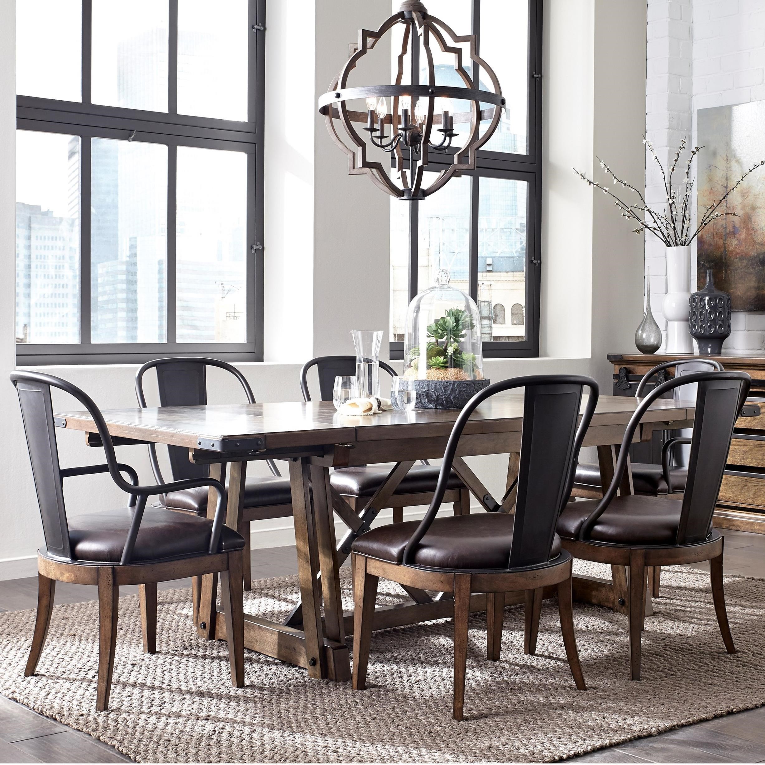 Ski Furniture Weston Loft 7 Piece Trestle Table And
