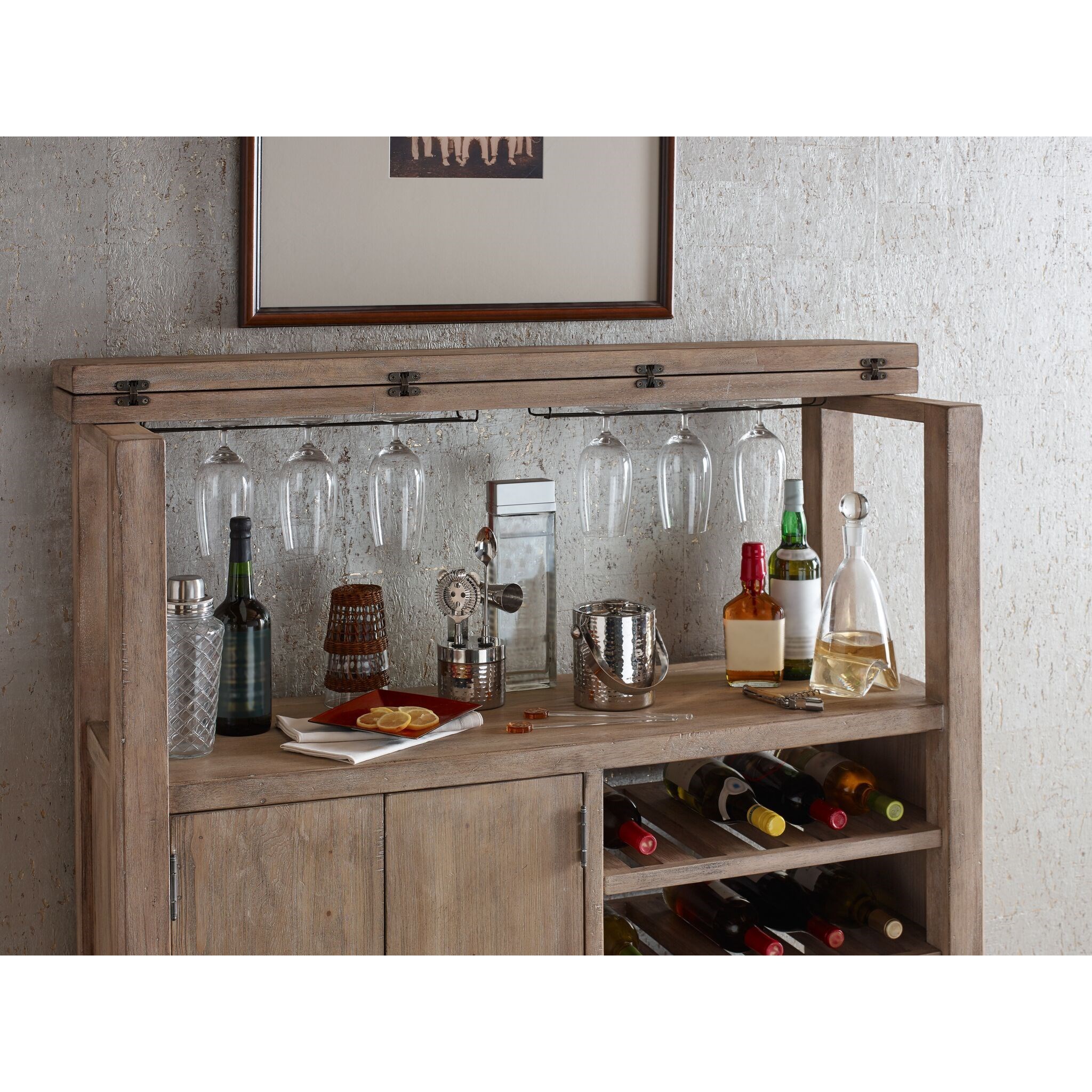 Rachael Ray Home by Legacy Classic Monteverdi Bar Cabinet with Wine Bottle Storage | Powell's ...