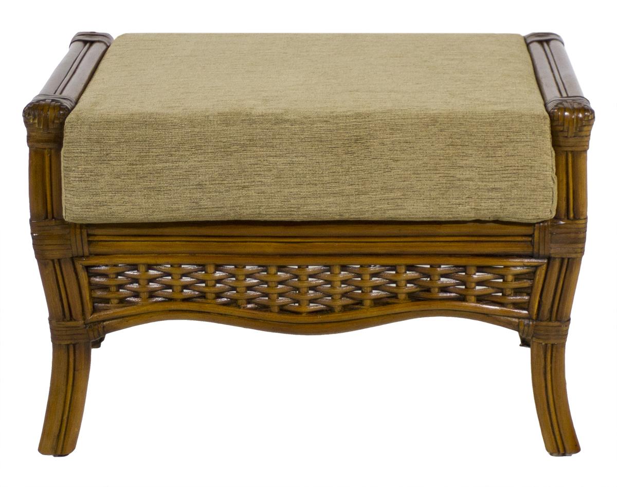 Ratana Jamaica Breeze Ottoman with Wove Rattan Base HomeWorld