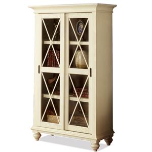Riverside Furniture Coventry Two Tone Sliding Door Bookcase