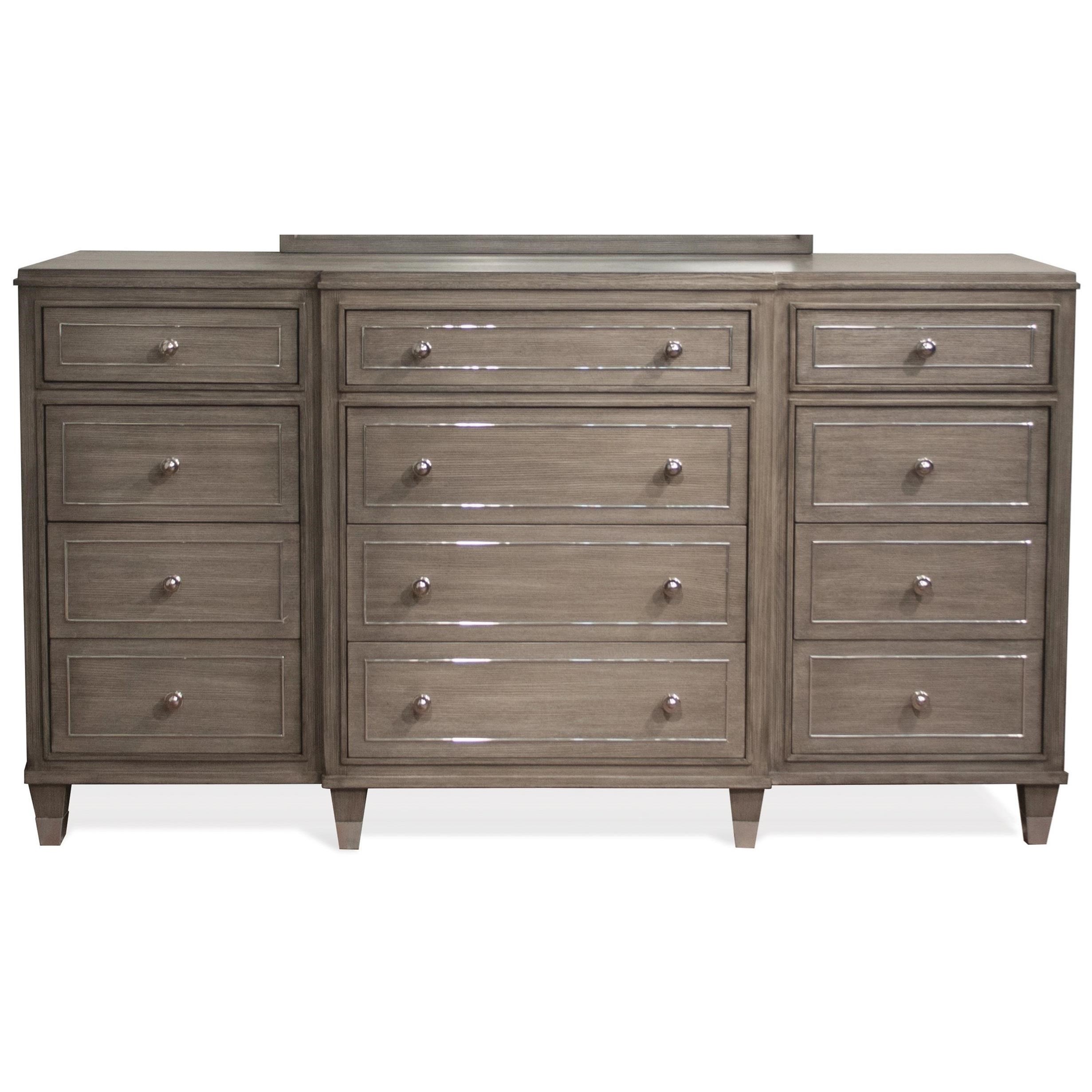 Riverside Furniture Dara Ii 12 Drawer Dresser With Mirrored