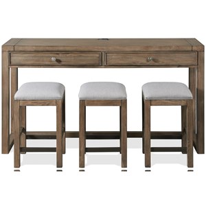 Riverside Furniture Waverly 6 Piece Counter Height Table Set With Bench A1 Furniture Mattress Pub Table And Stool Sets