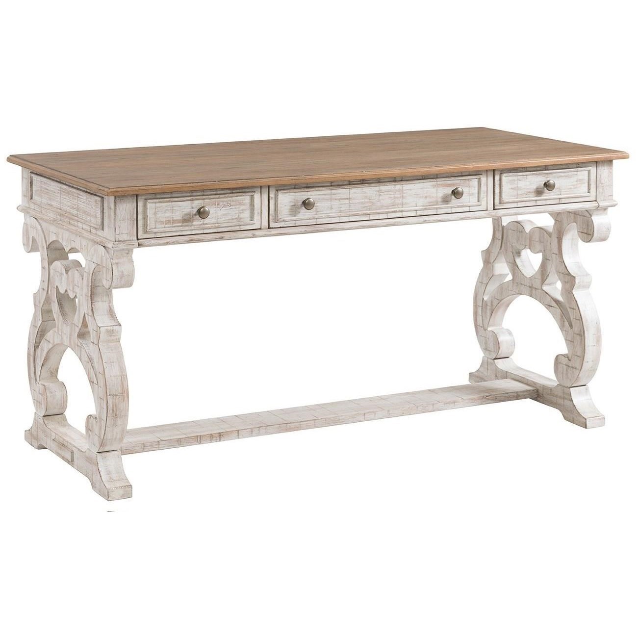 Riverside Furniture Madison 76030 Farmhouse Writing Desk With Felt