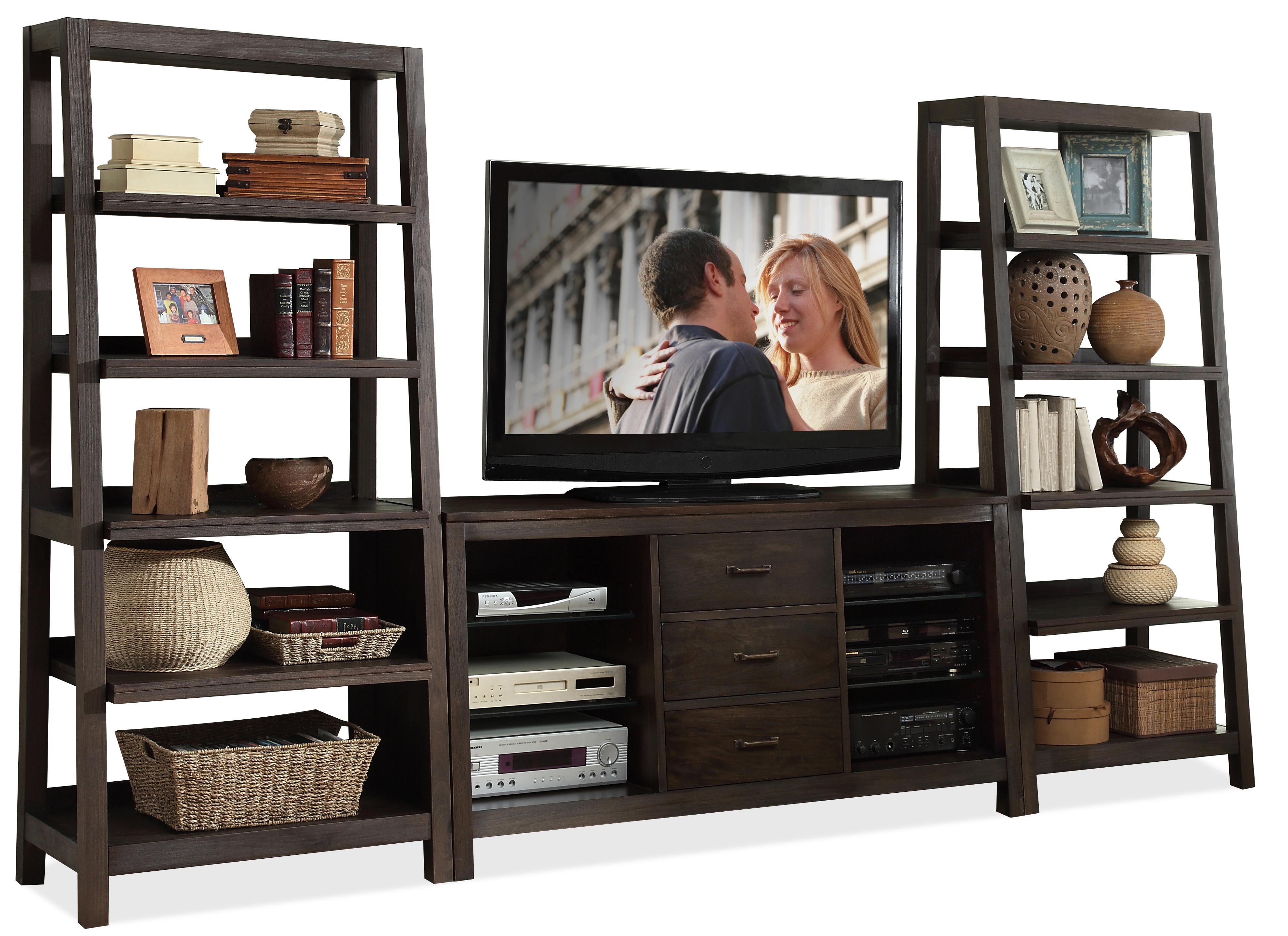 Riverside Furniture Promenade 84541+2x37 Canted Entertainment Wall ... Riverside Furniture Promenade 84541+2x37 Canted Entertainment Wall ...