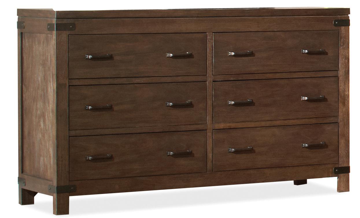 Riverside Furniture Promenade 6 Drawer Dresser with Block Feet Sheely