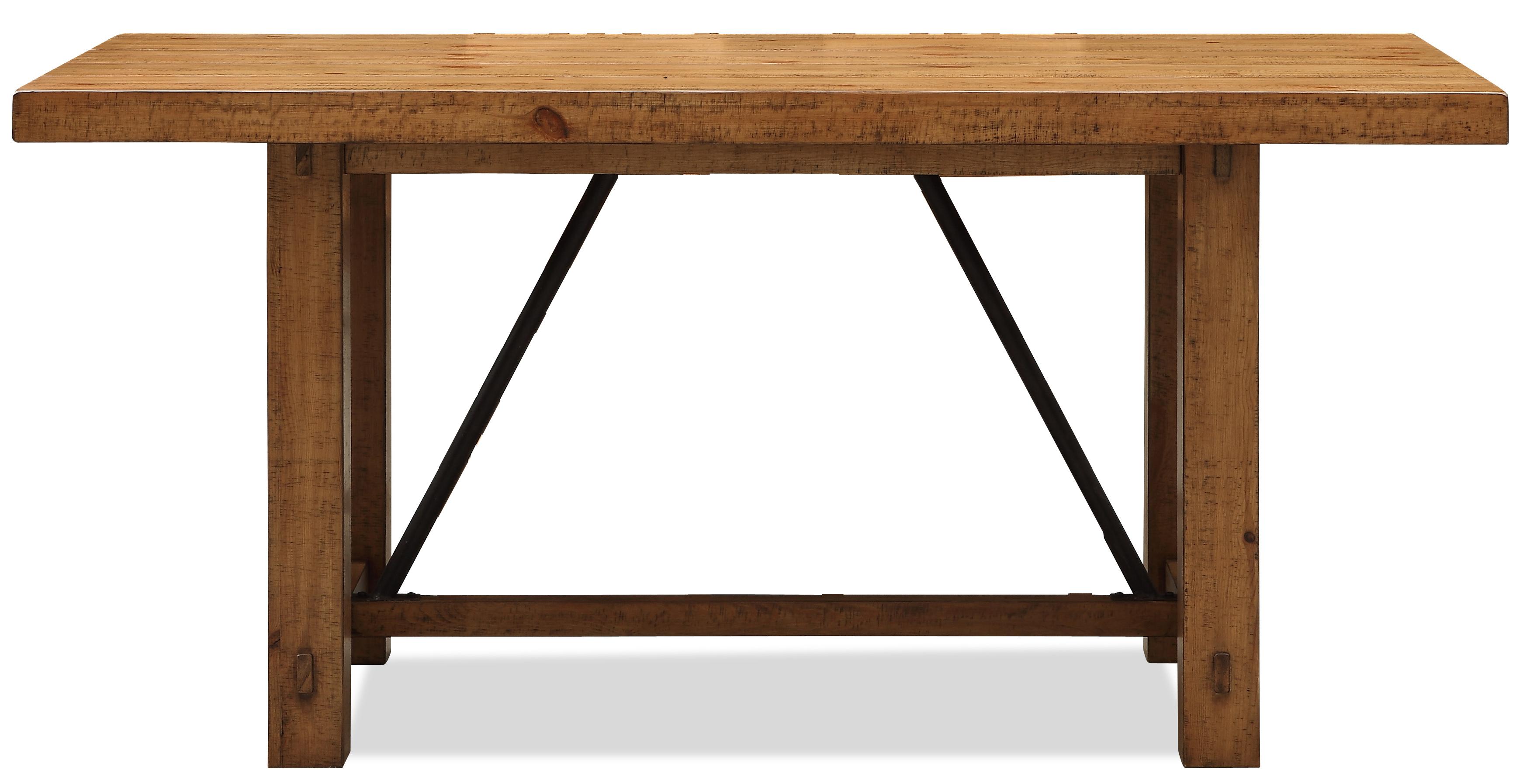 Riverside Furniture Summer Hill Rustic Gathering Table with Metal Riverside Furniture Summer Hill Rustic Gathering Table with Metal