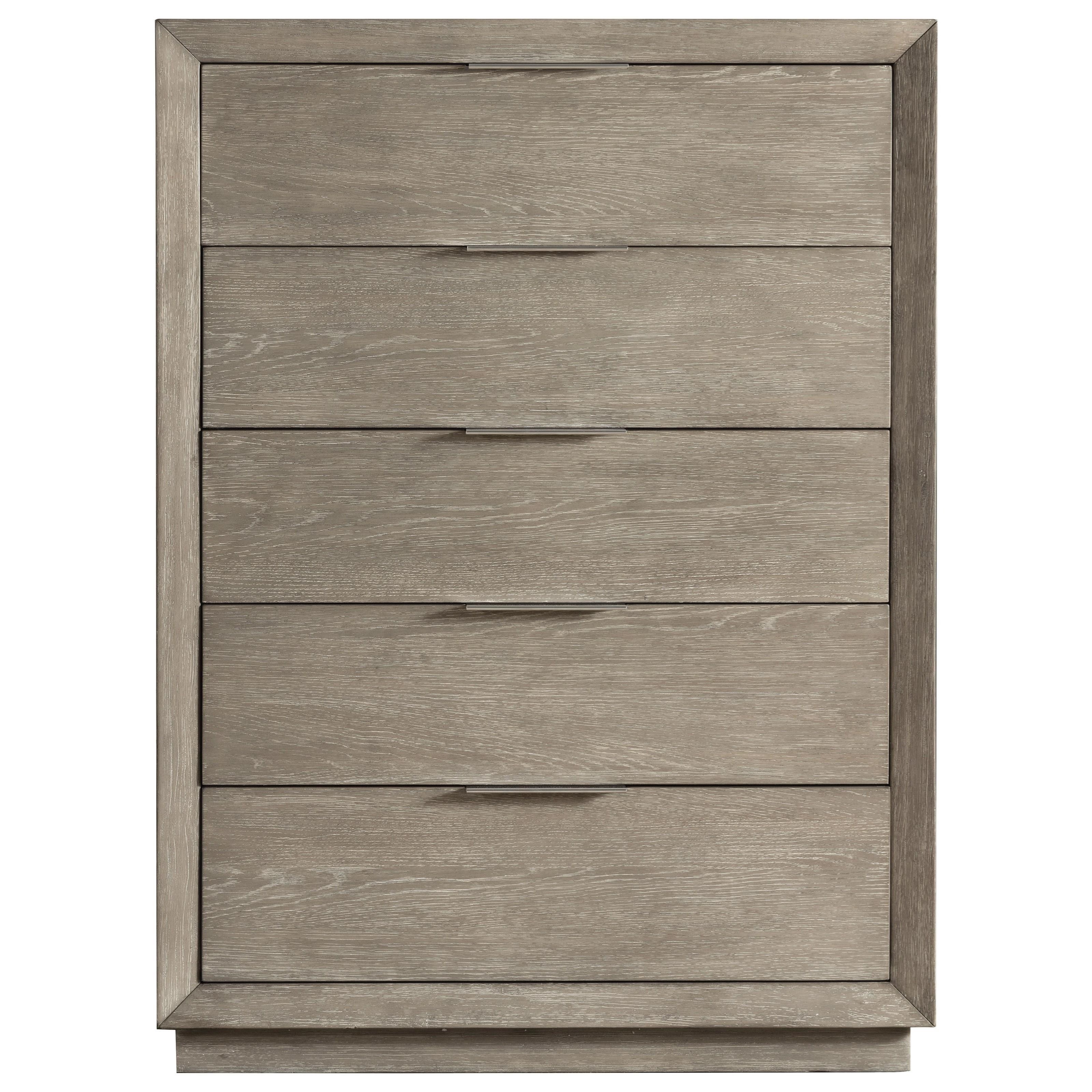 Riverside Furniture Zoey Transitional 5 Drawer Chest With Felt