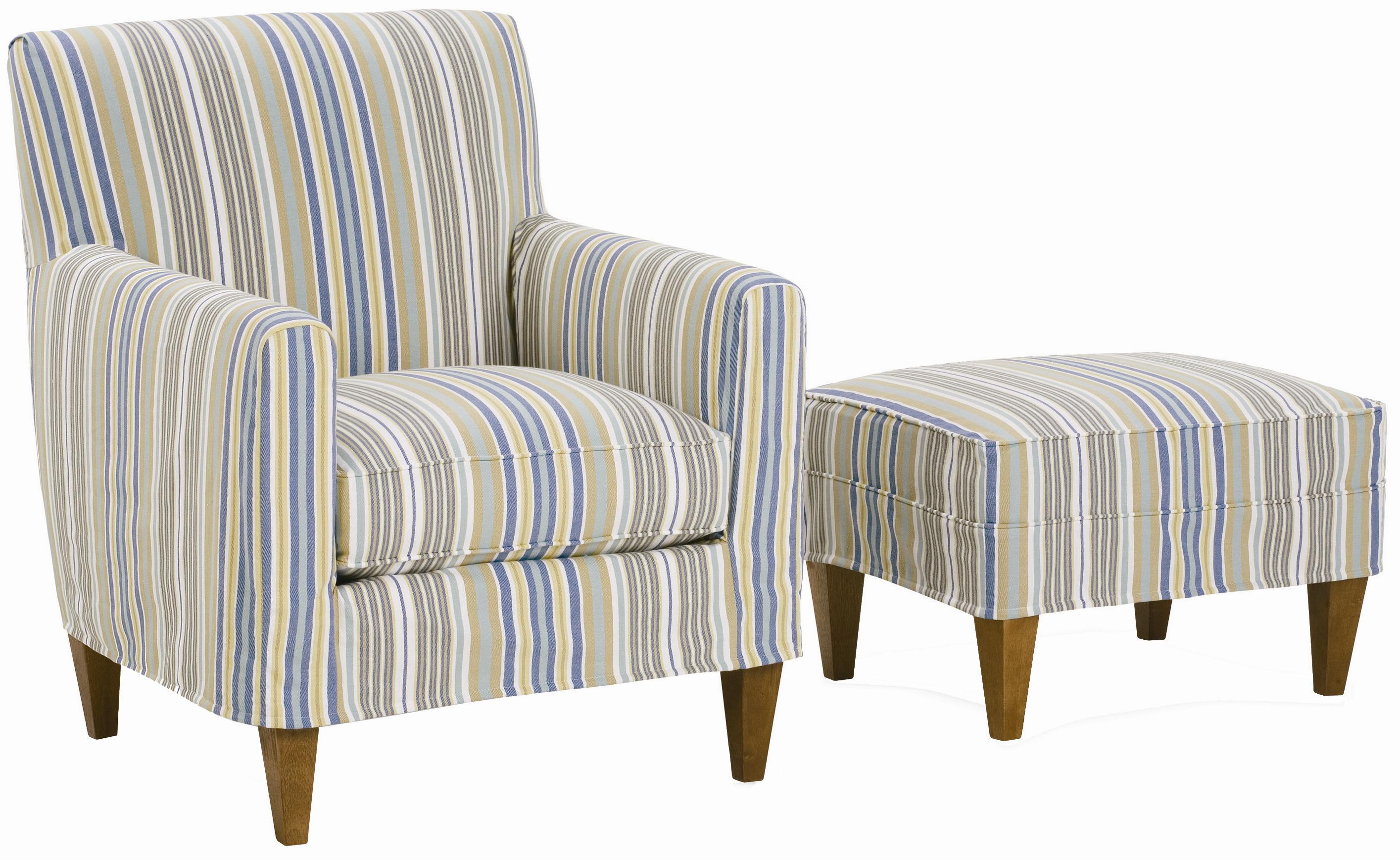 Rowe Chairs and Accents Ellery Slipcovered Chair and Ottoman Rowe Chairs and Accents Ellery Slipcovered Chair and Ottoman