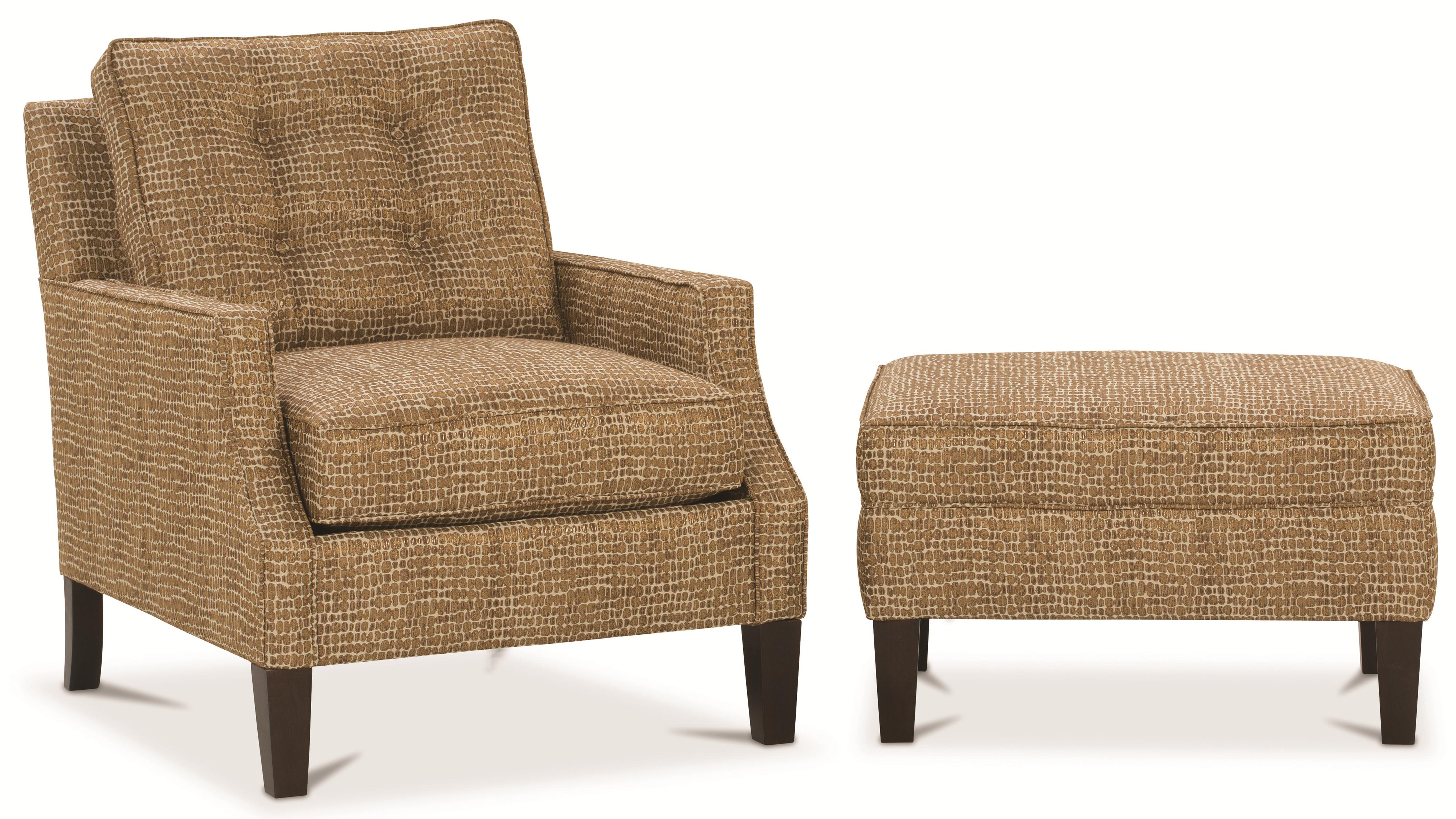 Rowe Chairs and Accents Cole Upholstered Chair and Ottoman Set Rowe Chairs and Accents Cole Upholstered Chair and Ottoman Set